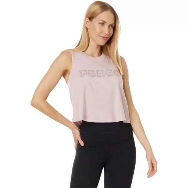 Spiritual Gangster Womens Peace Crop TankTaupe