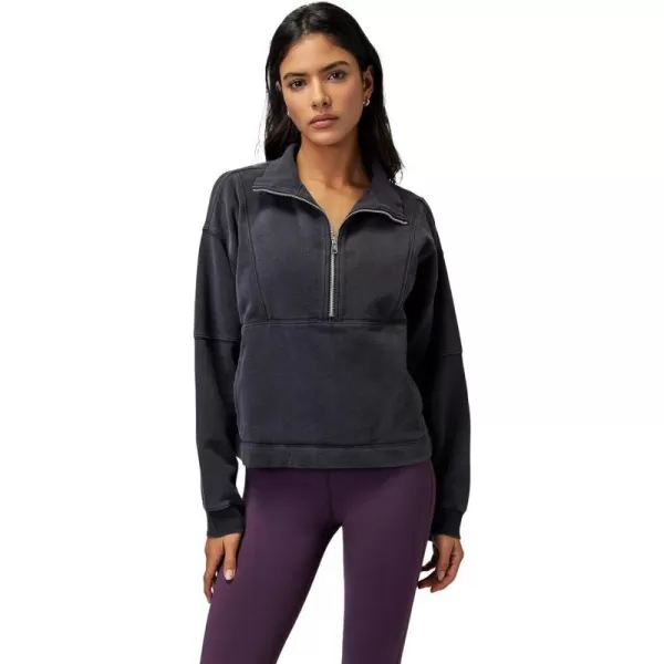 Spiritual Gangster Womens Shay Half Zip SweatshirtBlack