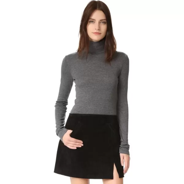 Splendid 1x1 Rib Long Sleeve Turtleneck ShirtCharcoal