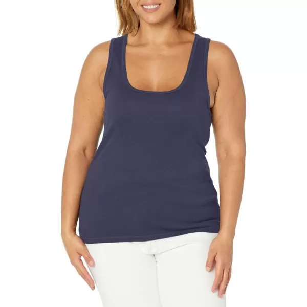 Splendid Womens 1x1 Rib Sleeveless Tank TopBluesteel