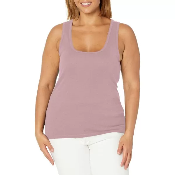 Splendid Womens 1x1 Rib Sleeveless Tank TopFig Purple