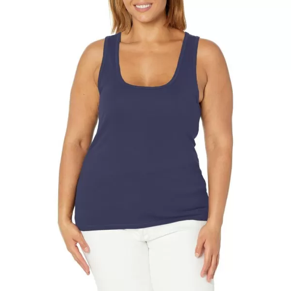 Splendid Womens 1x1 Rib Sleeveless Tank TopNavy Blue