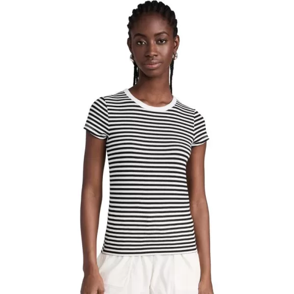 Splendid Womens Candice Crew TeeLead Stripe