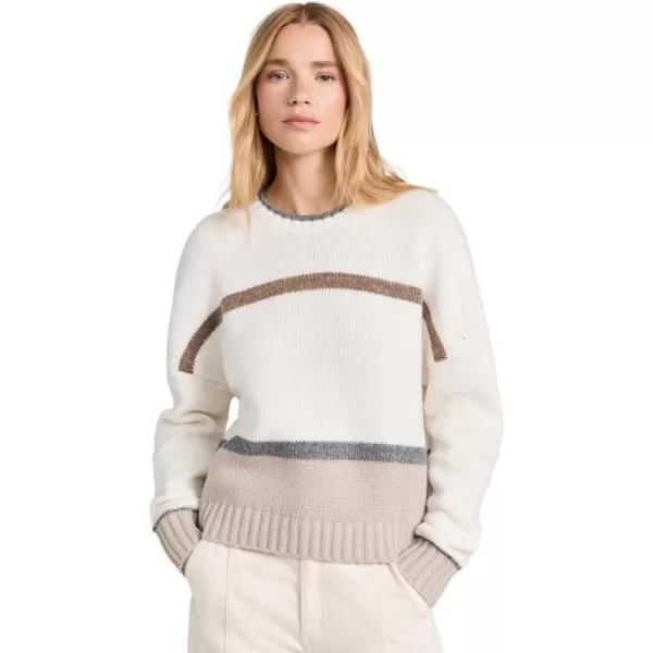 Splendid Womens Cora Stripe SweaterWhite Sand Strp