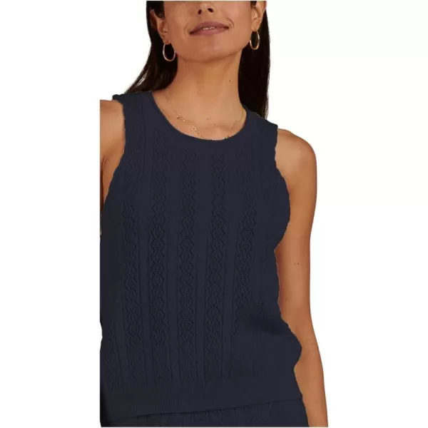 Splendid Womens Cosette Crochet TankNavy