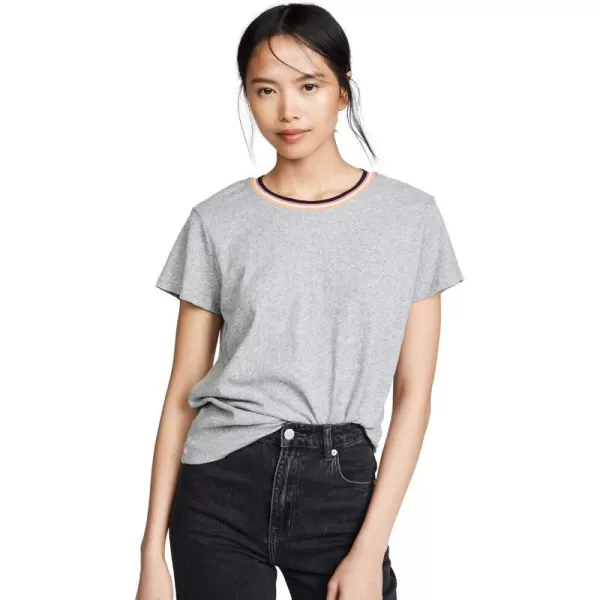 Splendid Womens Crewneck Short Sleeve Tee TShirtDark Heather Grey