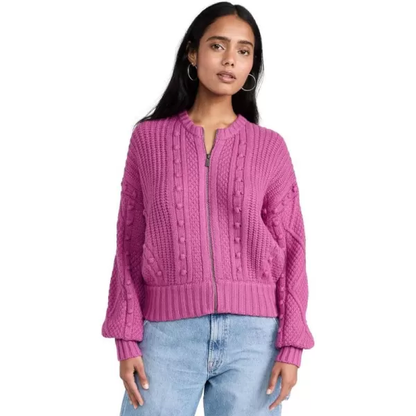 Splendid Womens Katie Bobble CardiganMagenta