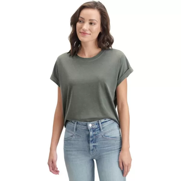 Splendid Womens Skye Short Sleeve TeeSoft Vintage Olive Branch