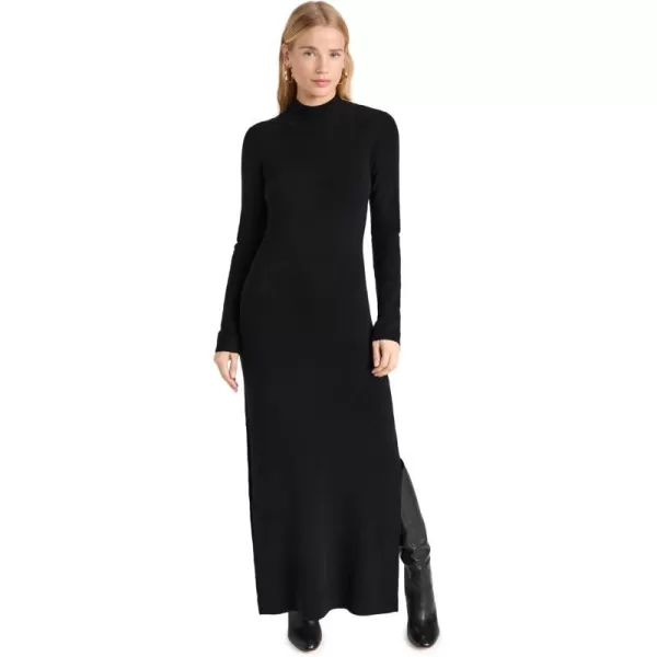 Splendid Womens Tamara Mock Neck Maxi DressBlack