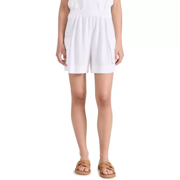 Stateside Womens Linen Cargo ShortsWhite