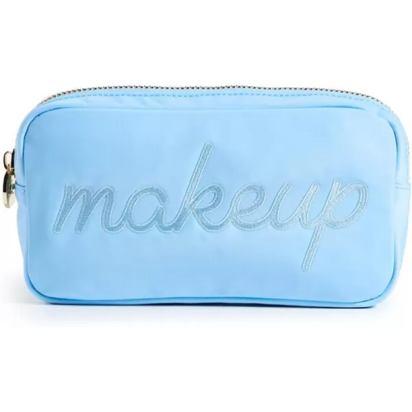 Stoney Clover Lane Womens Periwinkle Makeup Embroidered Small Pouch Periwinkle Blue One SizePeriwinkle