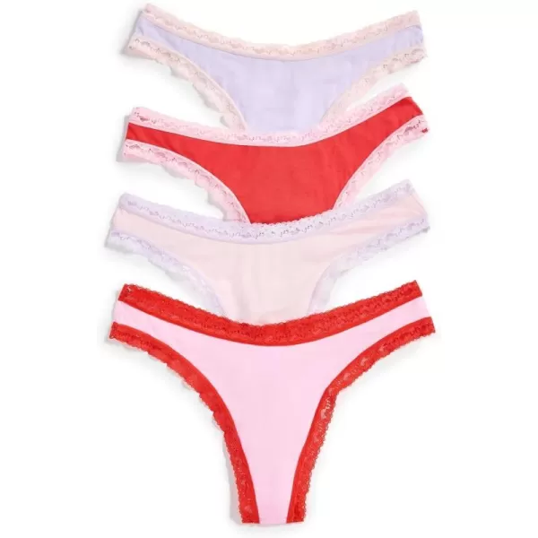 Stripe amp Stare Womens Thong Four PackMulti