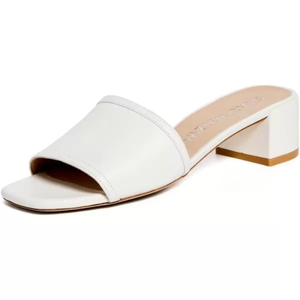 Stuart Weitzman Womens 35mm Cayman Block SlidesWhite