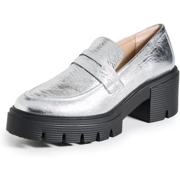 Stuart Weitzman Womens Soho LoafersSilver