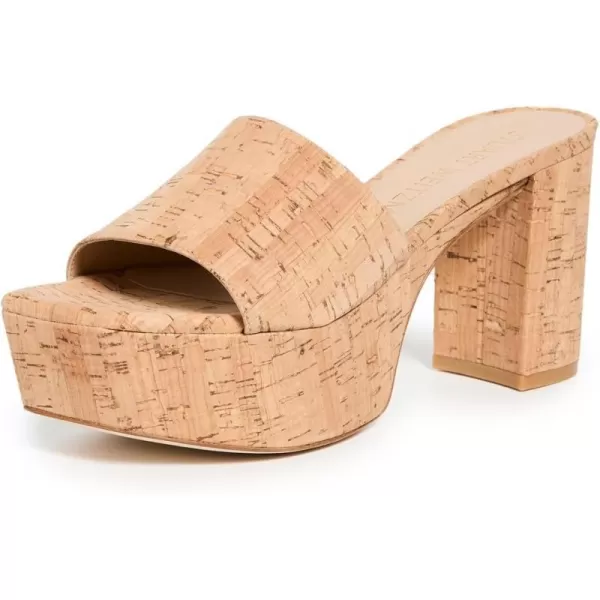 Stuart Weitzman Womens Squarehigh Platform 96 SlidesNatural