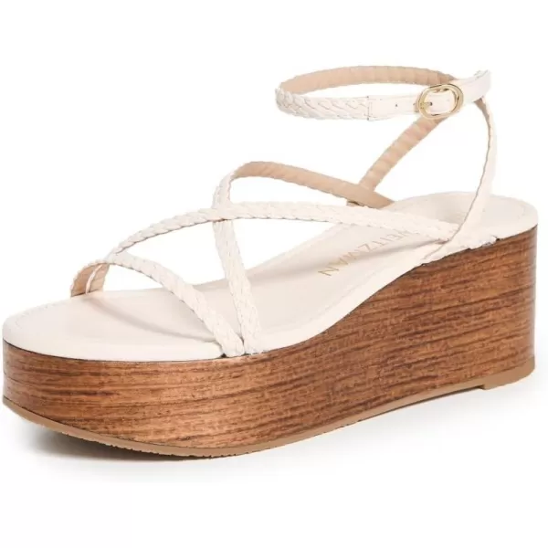 Stuart Weitzman Womens Wovette Wedge SandalsSeashellWalnut