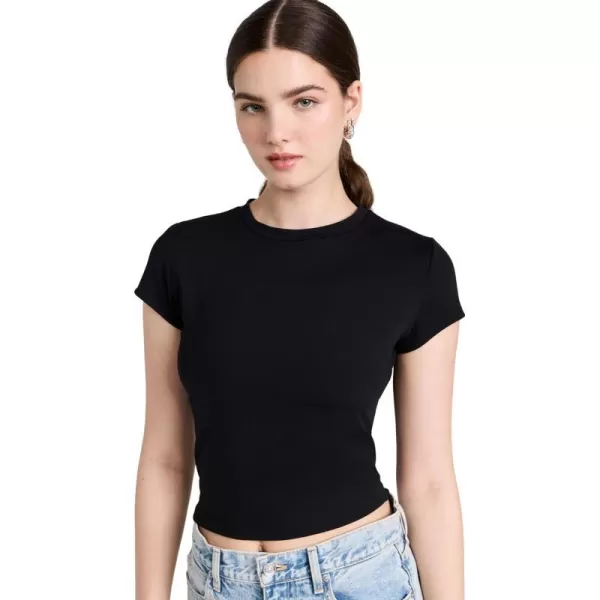 Susana Monaco Womens Short Sleeve TopBlack