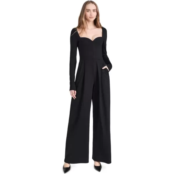 Susana Monaco Womens Sweetheart Long Sleeve Jumpsuit 32quotBlack