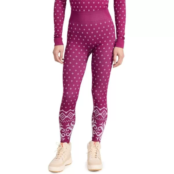 Sweaty Betty Womens Modal Fairisle Base Layer LeggingsAmaranth Pink