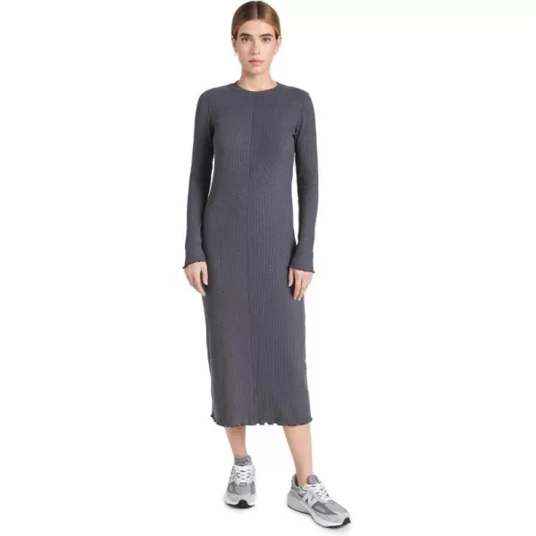 Sweaty Betty Womens Ribbed Long Sleeve Midi DressUrban Grey