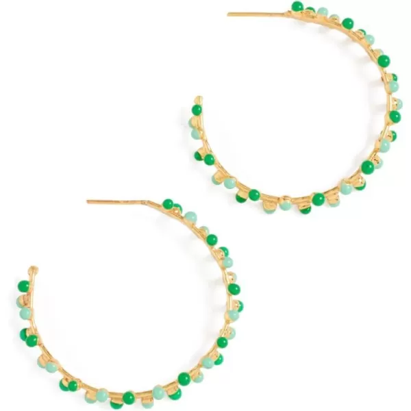 Sylvia Toledano Womens Cuff EarringsGoldVertTurquoise