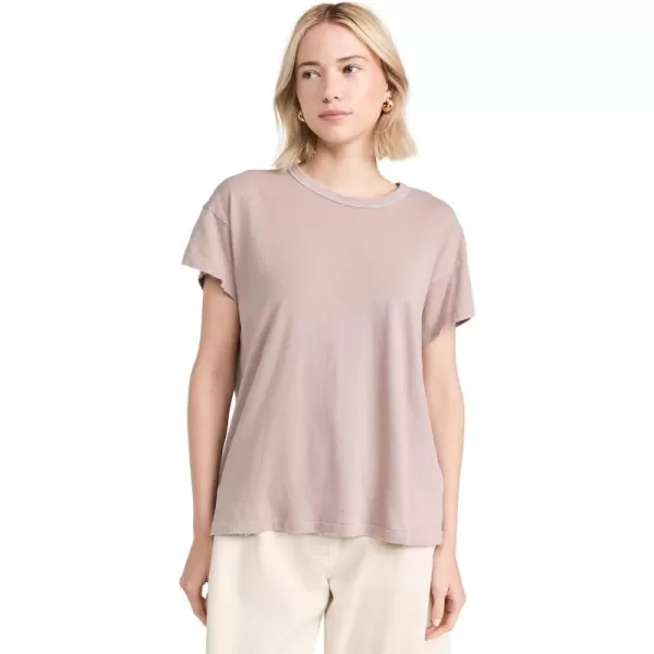 THE GREAT Womens The Boxy Crew TeeSoft Lilac