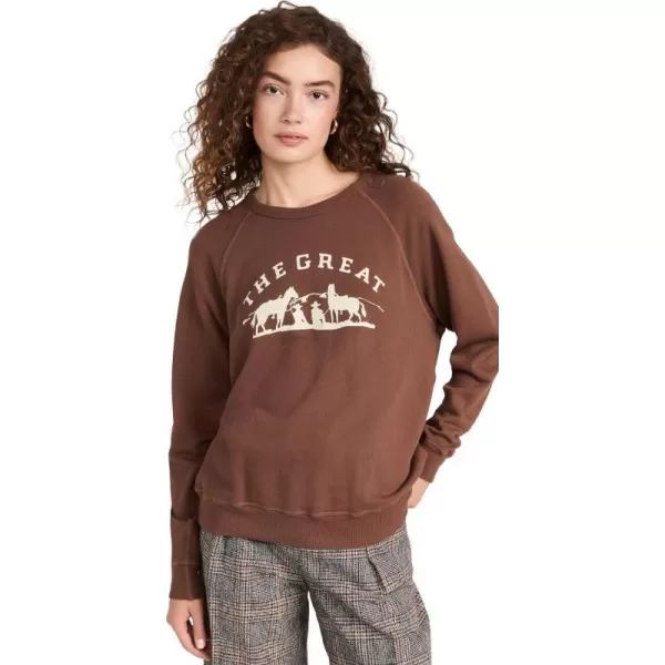 THE GREAT Womens The College SweatshirtHickory