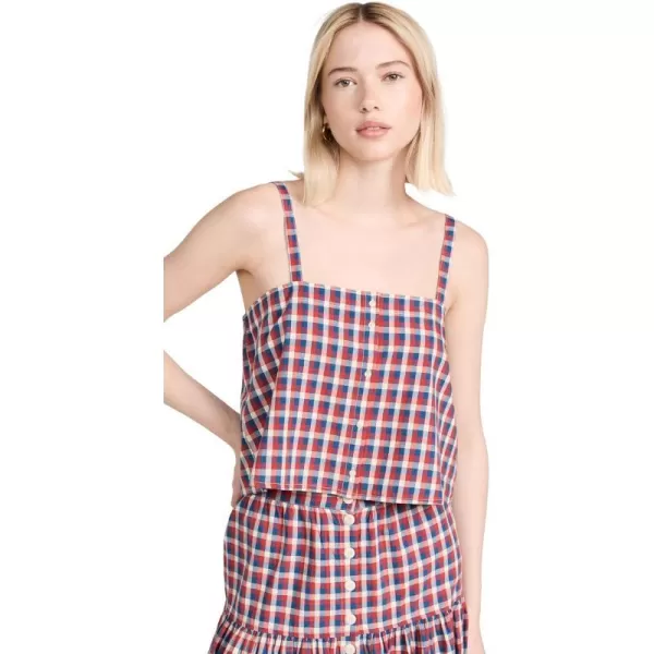 THE GREAT Womens The County Line CamiPicnic Plaid