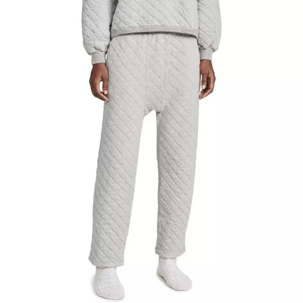 THE GREAT Womens The Quilted Pajama PantsHeather Grey