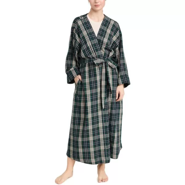 THE GREAT Womens The RobePine Needle Plaid