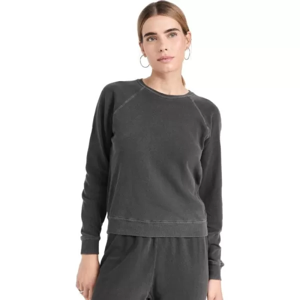 THE GREAT Womens The Shrunken SweatshirtWashed Black