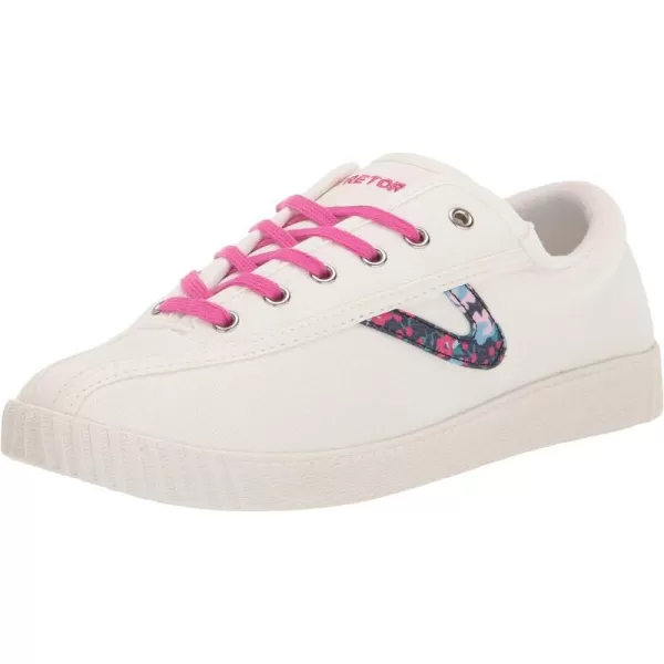 TRETORN Womens Nylite Plus Canvas SneakersWhiteFushiaFloral