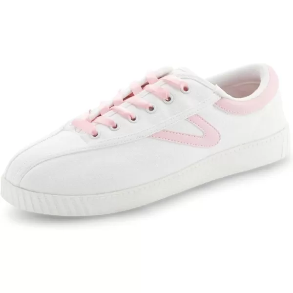 TRETORN Womens Nylite Plus Canvas SneakersWhitePink Ribbon