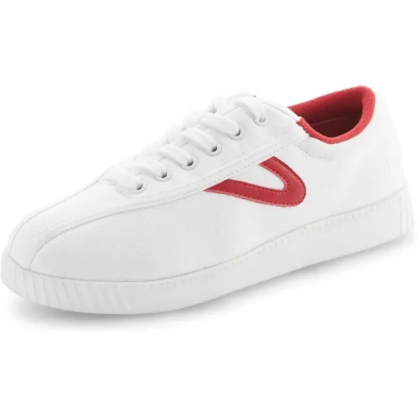 TRETORN Womens Nylite Plus Canvas SneakersWhiteRed