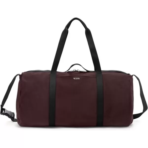 TUMI Just In Case Duffel  Small Duffel Bag for Women amp Men  Easily Carry Travel Accessories  Travel Duffel Bag for Commuters amp Adventurers  Weekender Bag for Travel  BlackGoldDeep Plum