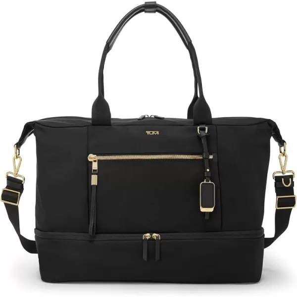 TUMI Voyageur Contine Weekender  Weekender Bag for Travel Business  Travel Weekender for Women amp Men  Black amp GunmetalBlackGold