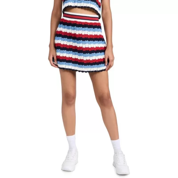 The Upside Womens Chantilly Crochet Rue SkirtStripe