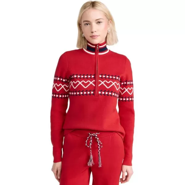 The Upside Womens Monterosa Blanche Half Zip SweaterRed