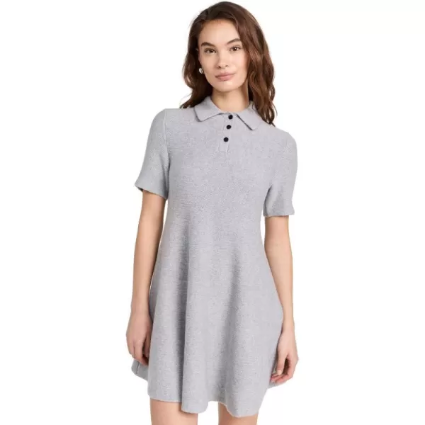 Theory Womens Babydoll Polo DressLight Heather Grey