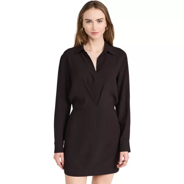 Theory Womens Wrap Mini Shirt DressMink