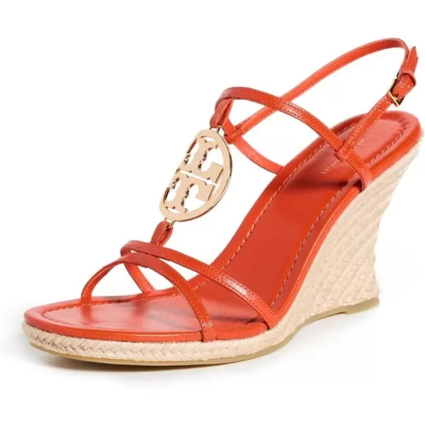 Tory Burch Womens Capri Miller Espadrille Wedge 85mmDesert Flower OrangeWheat