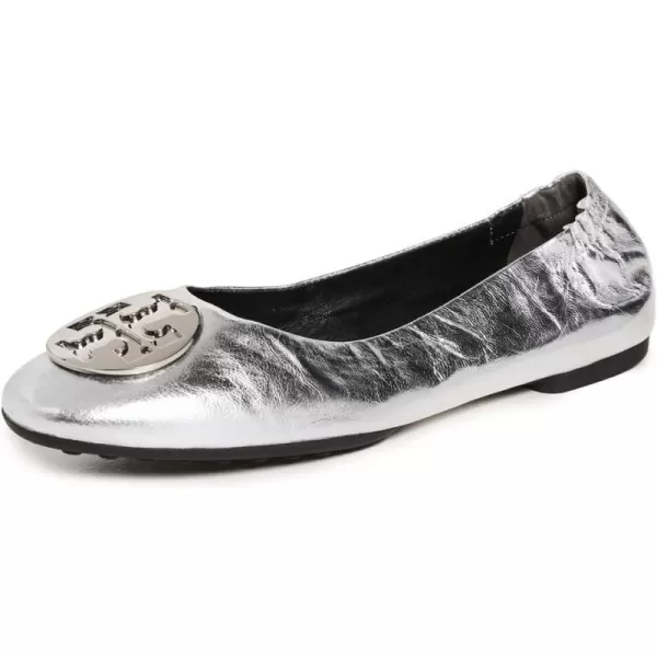 Tory Burch Womens Claire Ballet FlatsSilverSilverSilver