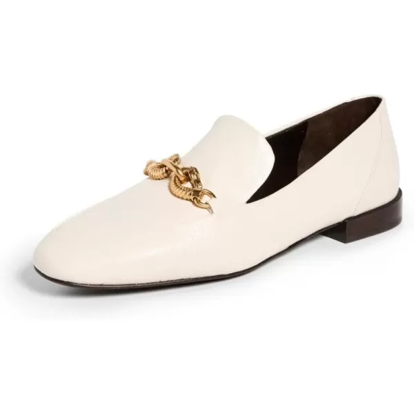 Tory Burch Womens Jessa Classic LoafersLight CreamGold