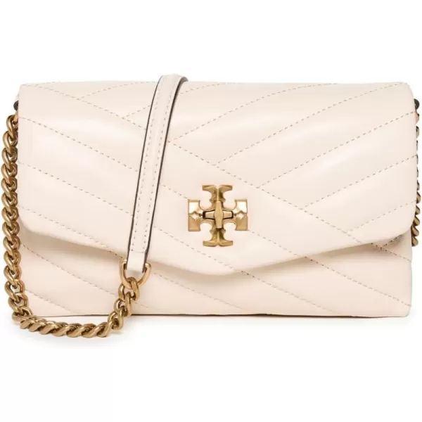 Tory Burch Womens Kira Chevron Chain Wallet New Cream Off White One SizeNew Cream