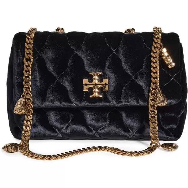 Tory Burch Womens Kira Velvet Small Convertible Shoulder BagBlack