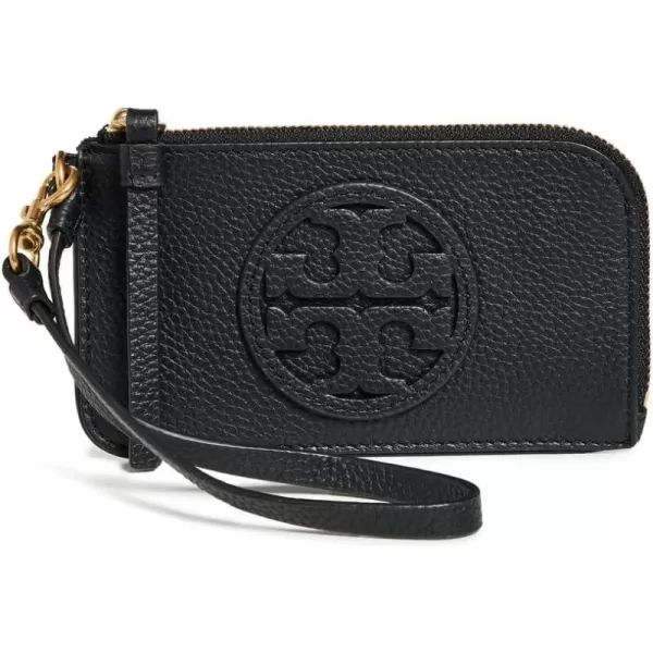 Tory Burch Womens Miller Zip Card CaseBlack