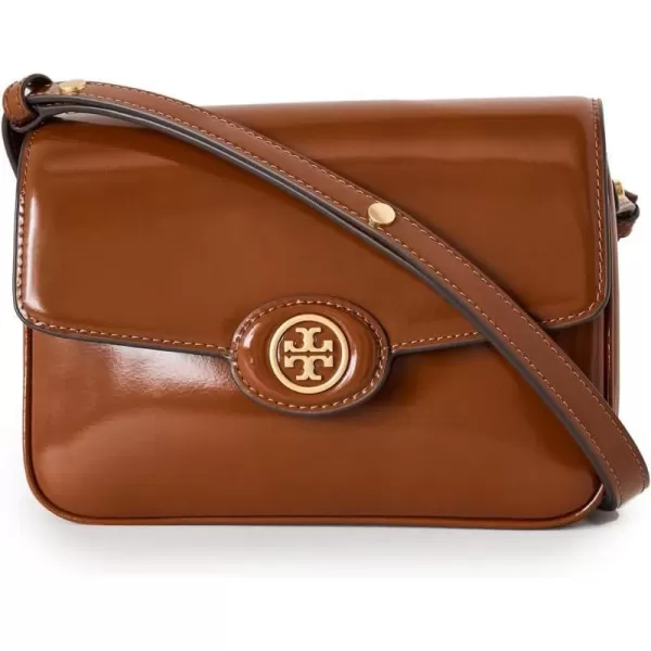 Tory Burch Womens Robinson Spazzolato Convertible Shoulder BagDark Sienna