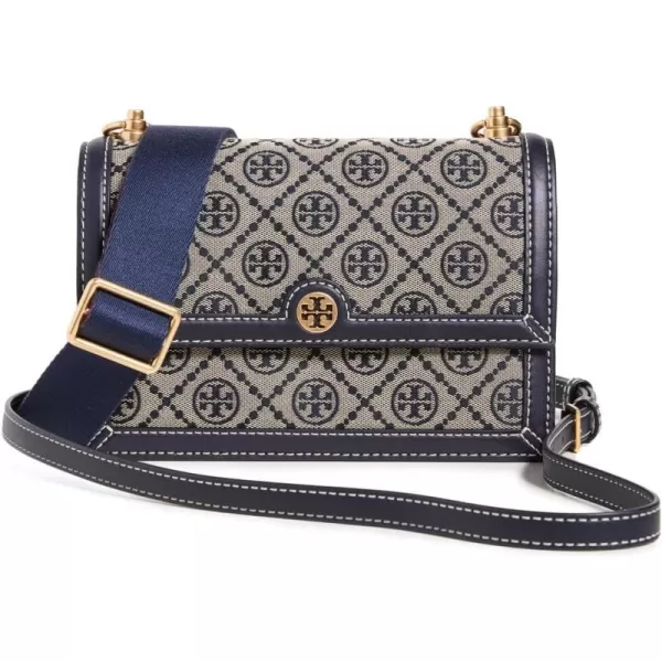 Tory Burch Womens T Monogram Jacquard Small Shoulder BagTory Navy