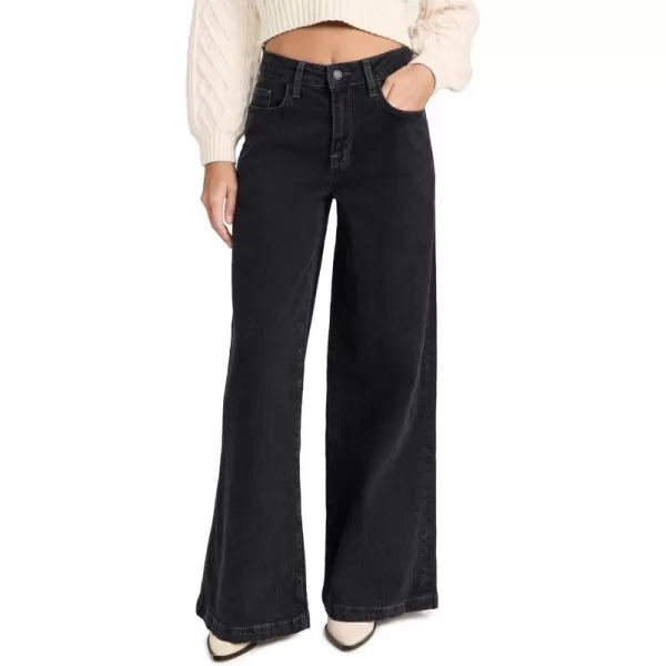 Triarchy Womens Ms Fonda High Rise Wide Leg JeansLoved Black