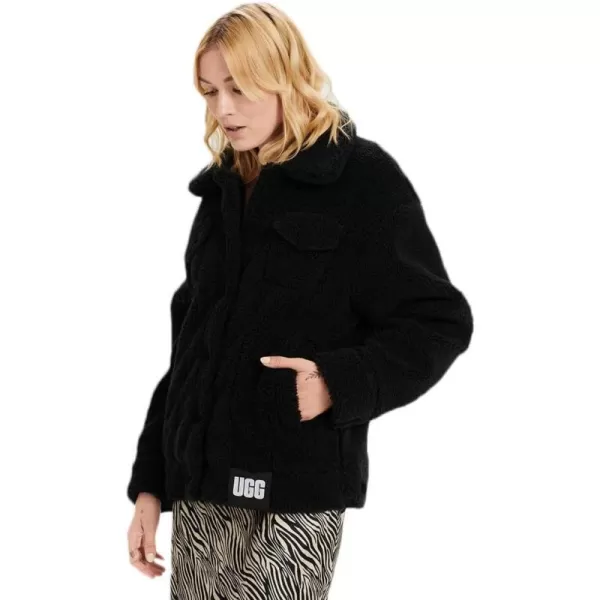 UGG Womens Frankie Sherpa Trucker JacketBlack